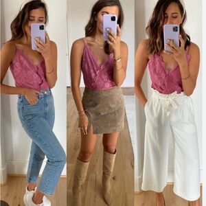New With Tags WAYF Body Suit Pink